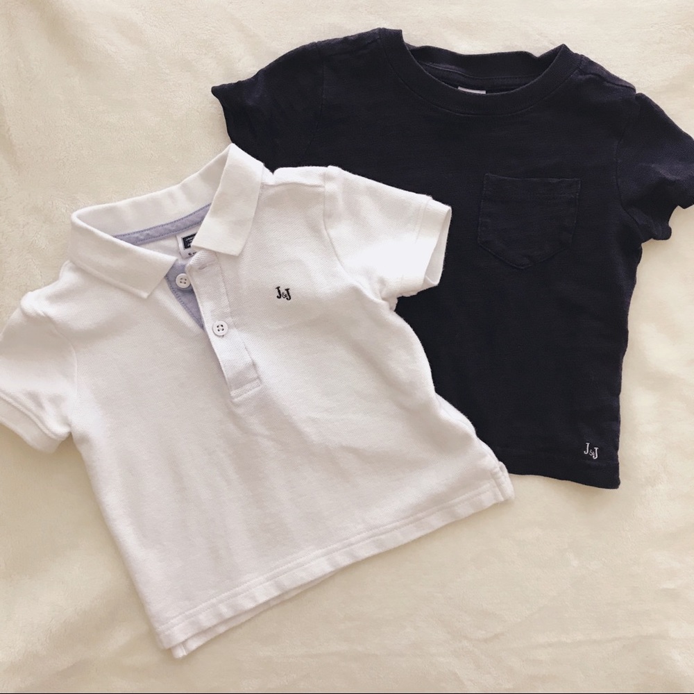 Janie and Jack slub pocket tee and polo set